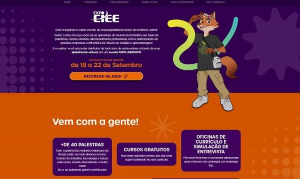 Expo CIEE oferece mais de 10 mil vagas de estágio e aprendizagem.(Imagem:expociee.com.br)