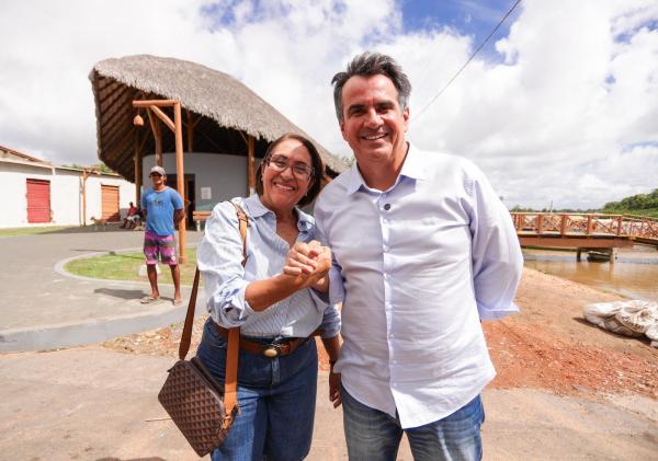 Em Ilha Grande, Ciro Nogueira visita obra de revitalização do Porto dos Tatus e anuncia estádio de futebol. (Imagem:Ascom)