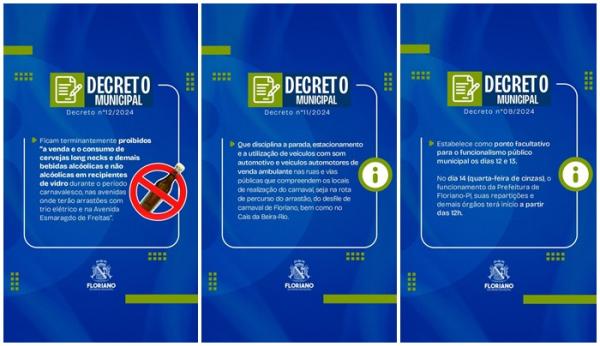 Prefeitura de Floriano publica três decretos relacionados ao Carnaval 2024.(Imagem:Secom)