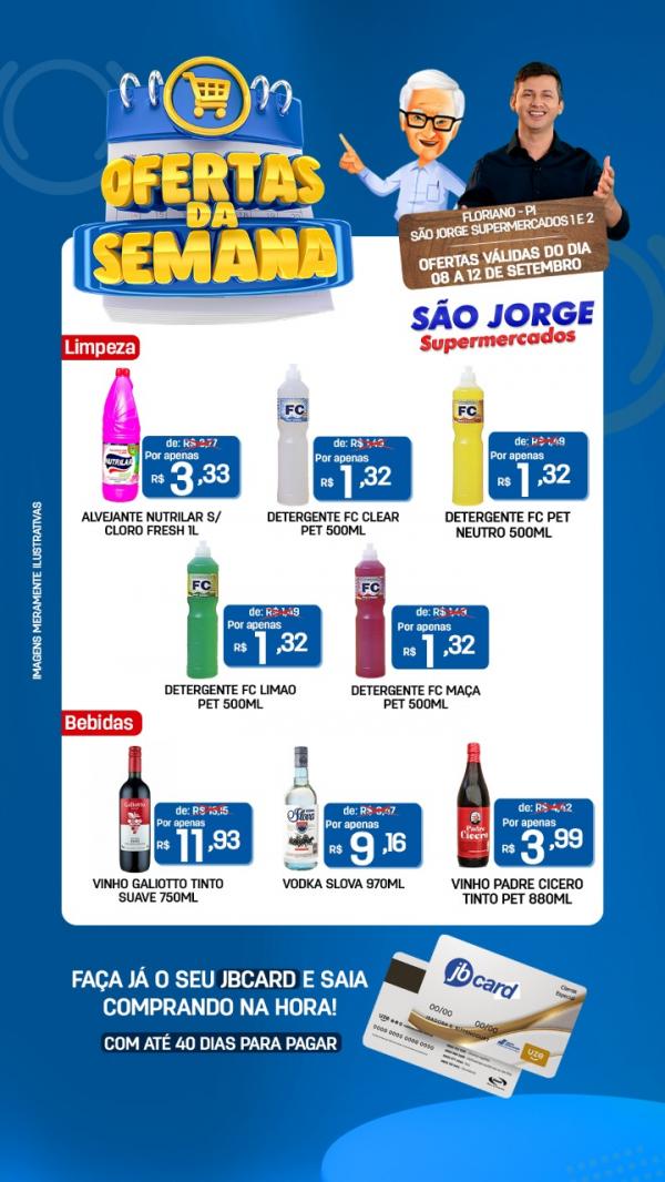 Confira as ofertas da semana do São Jorge Supermercados I e II(Imagem:Divulgação)