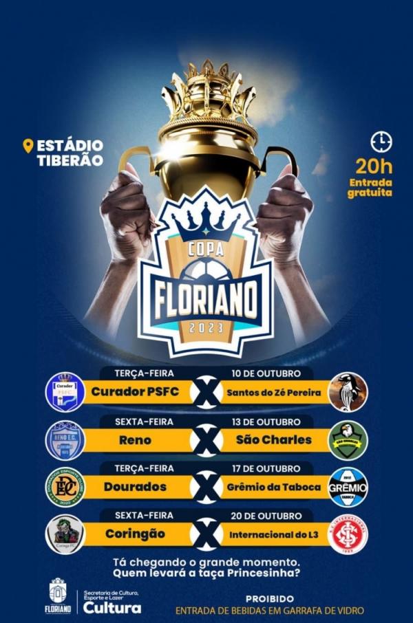 Copa Floriano: sorteio define jogos das quartas de finais e disputa já começa nesta terça (10)(Imagem:Secom)
