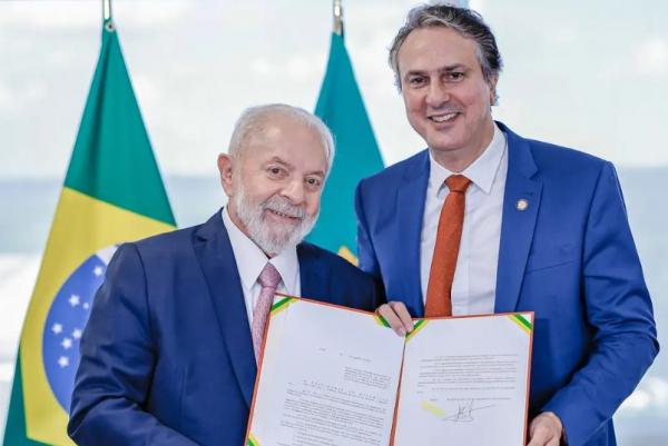 Presidente Lula e Ministro da Educação, Camilo Santana.(Imagem:Ricardo Stckert)