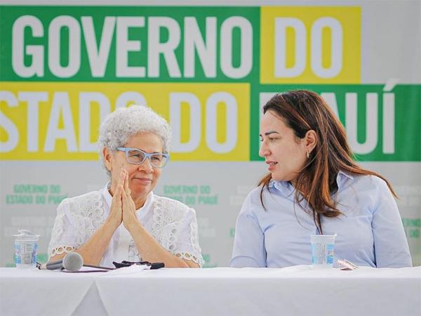 Governadora Regina Sousa (PT) e deputada federal Rejane Dias (PT).(Imagem:Raoni Barbosa)