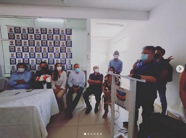 Gustavo Neiva participa de assinatura da ordem de serviço da reforma do Hospital de União-PI.(Imagem:Reprodução/Instagram)