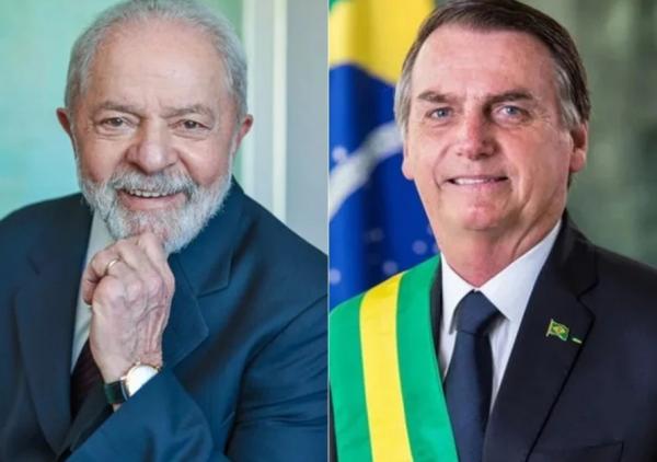 FSB/BTG: Lula tem 45% das intenções de voto; Bolsonaro, 36%.(Imagem:Ricardo Stuckert e Alan Santos)