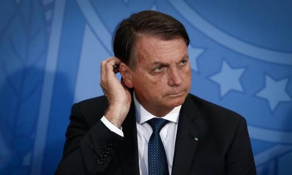 Presidente Jair Bolsonaro, durante cerimônia no Palácio do Planalto.(Imagem:Pablo Jacob/Agência O Globo)