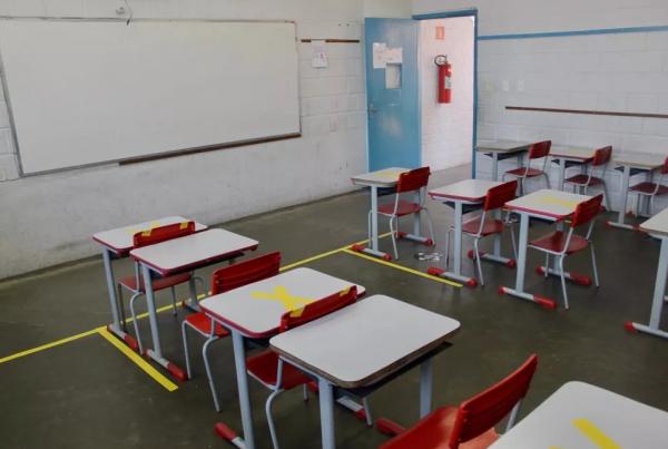 Sala de aula vazia.(Imagem:Divulgação)