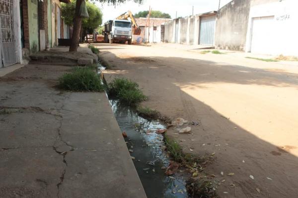 Esgoto a céu aberto em Teresina(Imagem:g1 Piauí)