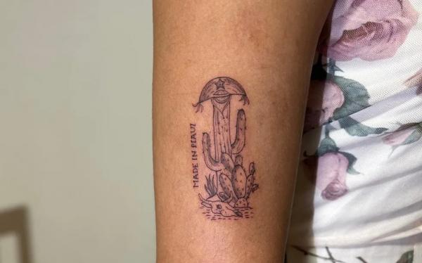 Tatuagem em homenagem ao Nordeste.(Imagem:Arquivo Pessoal/Jhey balck)