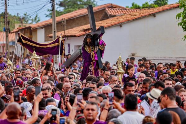 Prociss&atilde;o de Bom Jesus dos Passos em Oeiras.(Imagem:Gabriel Paulino)