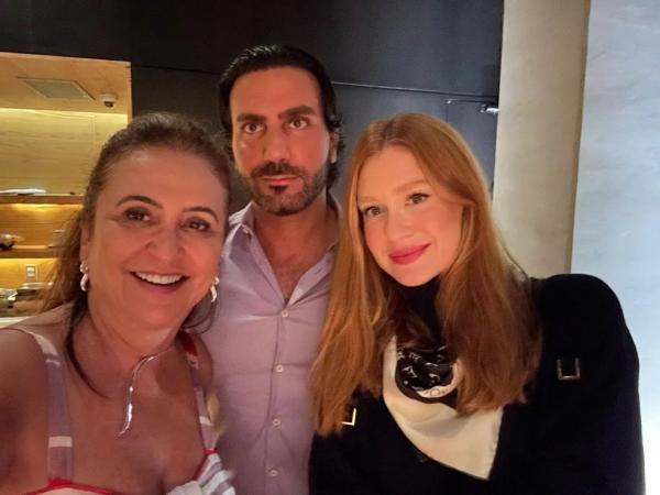 Kátia Abreu, Abdul Fares e Marina Ruy Barborsa.(Imagem:Reprodução/Twitter)