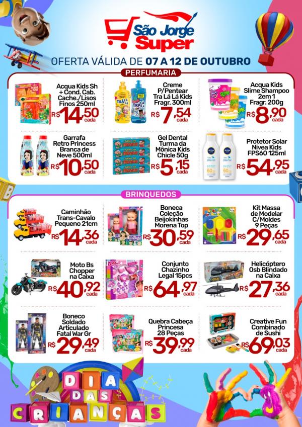 Dia das Crianças é repleto de atrações no São Jorge Super (Imagem:Divulgação)