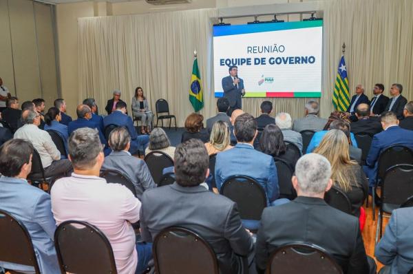 Em reunião com a equipe de governo, Rafael Fonteles apresentou balanço de gestão e previsão de metas.(Imagem:Divulgação)