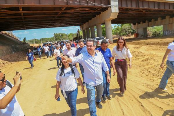 Ciro Nogueira visita Via Sul ao lado de Silvio Mendes e destaca importância da obra(Imagem:Guilherme Bruno/Ascom)