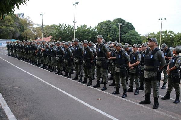 PM reforça policiamento com estágio de alunos do Curso de Formação de Soldados.(Imagem:Divulgação)
