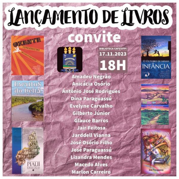 Floriano celebra feito histórico com o lançamento de livros escritos por 14 autores locais.(Imagem:Divulgação)