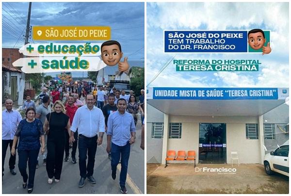 Deputado Francisco Costa inaugura novas instalações do Hospital Municipal em São José do Peixe.(Imagem:Reprodução/Instagram)