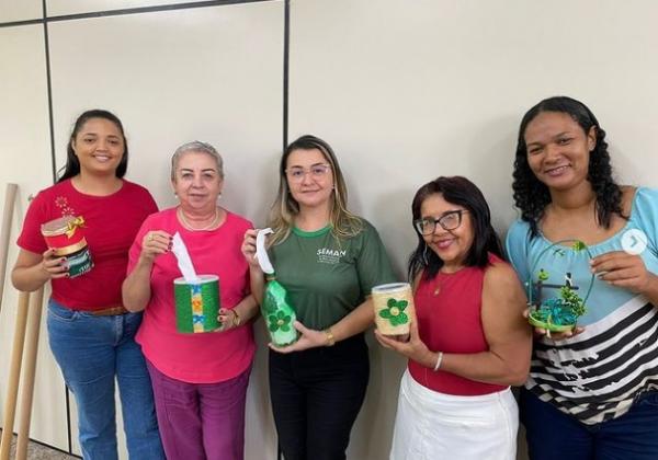 Curso de Educação Ambiental promove aula prática sobre reaproveitamento de resíduos sólidos.(Imagem:Reprodução/Instagram)