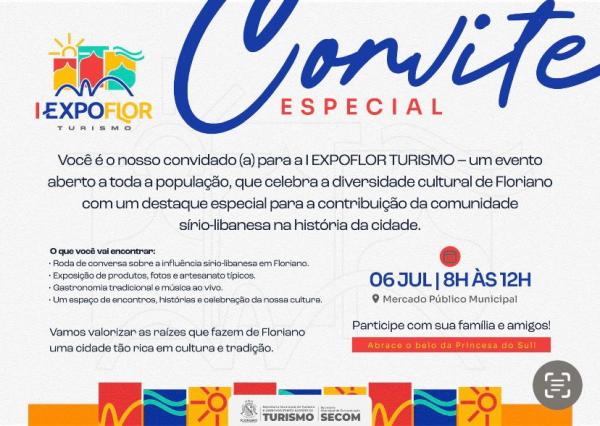 I EXPOFLOR TURISMO celebra a diversidade cultural de Floriano e homenageia comunidade sírio-libanesa.(Imagem:Divulgação)