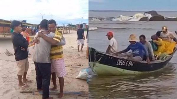 Seis pescadores são resgatados após ficarem à deriva no litoral do Piauí(Imagem:Reprodução/Arquivo pessoal)