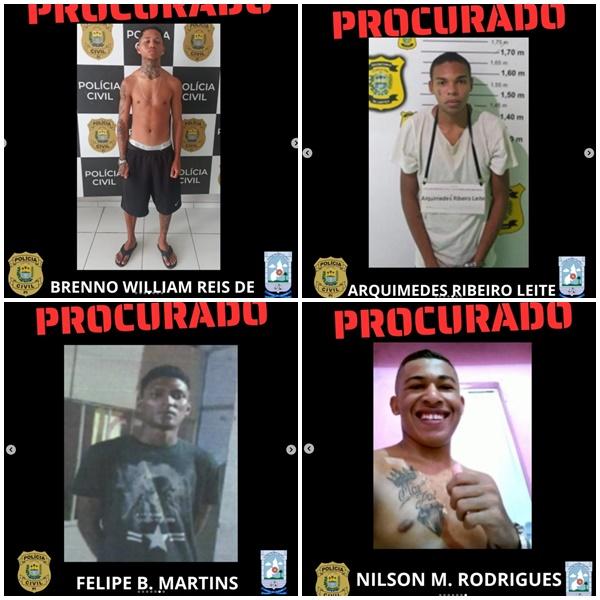 Pol&iacute;cia Civil realiza opera&ccedil;&atilde;o e divulga lista de procurados por roubos em Floriano(Imagem:Divulga&ccedil;&atilde;o)