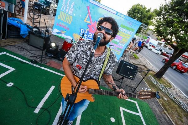 Piauí Pop leva bandas para ensaio aberto na Avenida Frei Serafim.(Imagem:Renato Andrade/Cidadeverde.com)