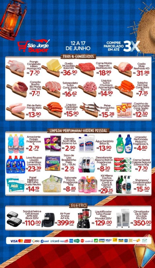 Ofertas de São João no São Jorge Super em Floriano: Descontos exclusivos de 12 a 17 de junho(Imagem:Reprodução/Instagram)