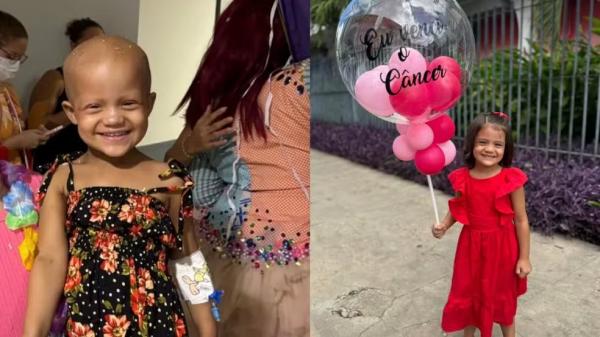 Menina de quatro anos vence c&acirc;ncer raro e familiares fazem carreata para comemorar cura.(Imagem:Arquivo pessoal)