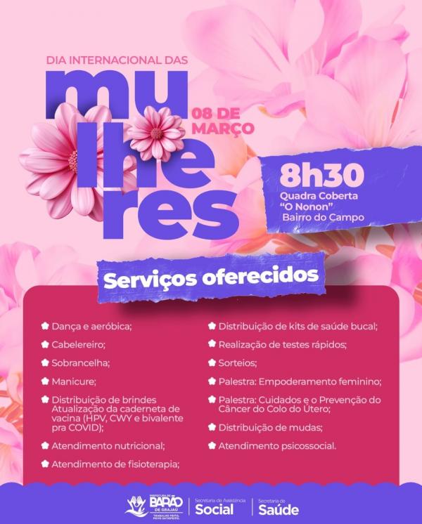 Barão de Grajaú tem programação especial em comemoração ao Dia Internacional da Mulher.(Imagem:Reprodução/Instagram)