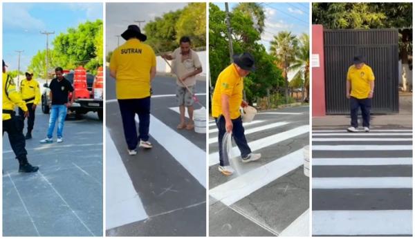 Equipe da Sutran de Floriano intensifica ações para melhorar a mobilidade urbana.(Imagem:Reprodução/Instagram)