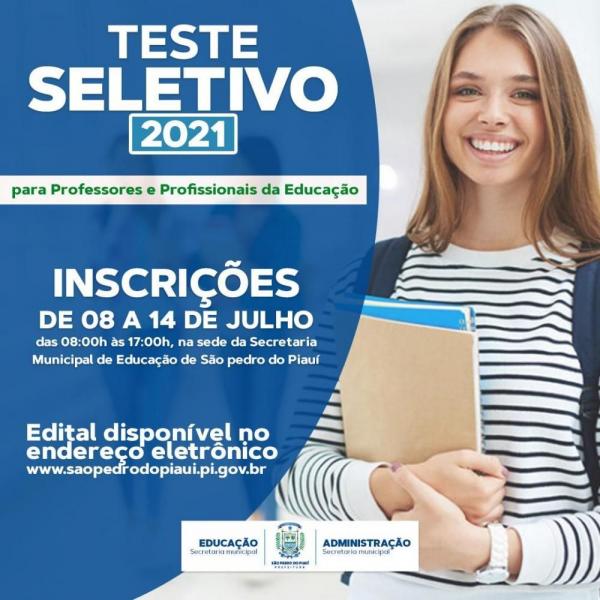 Prefeitura de São Pedro abre processo seletivo para professores e profissionais da educação(Imagem:Divulgação)