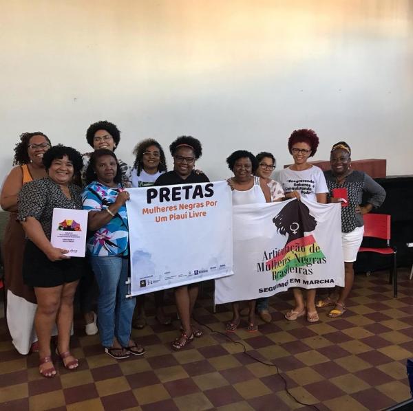 Representantes do Instituto da Mulher Negra do Piauí em fevereiro de 2020.(Imagem: Reprodução/Redes sociais)