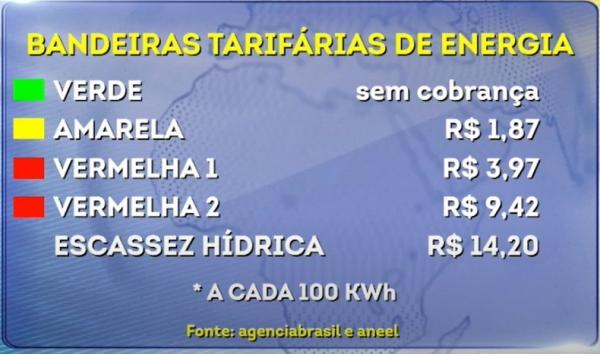 Desde o mês de setembro, os consumidores passaram a sentir no bolso o aumento na conta de energia, ocasionado pela inclusão da bandeira tarifária escassez hídrica. Na prática, estã(Imagem:Reprodução)