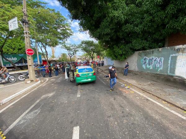 Homicídio no Centro de Teresina.(Imagem:Helder Vilela/TV Clube)