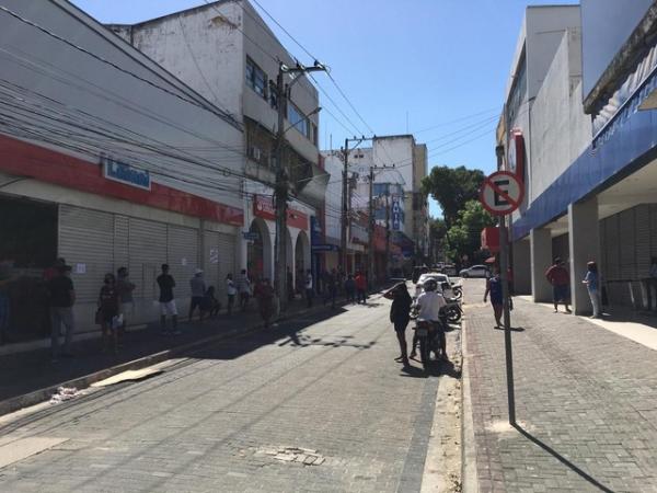 Centro de Teresina durante o isolamento social.(Imagem:Murilo Lucena /TV Clube)