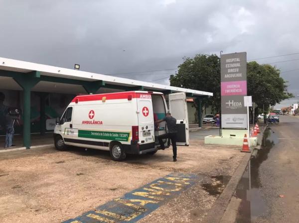 A idosa ficou em observação no Hospital Dirceu Arvoverde (Heda), em Parnaíba, por possuir comorbidades, apesar dos sintomas leves.(Imagem:Tiago Mendes/ TV Clube)