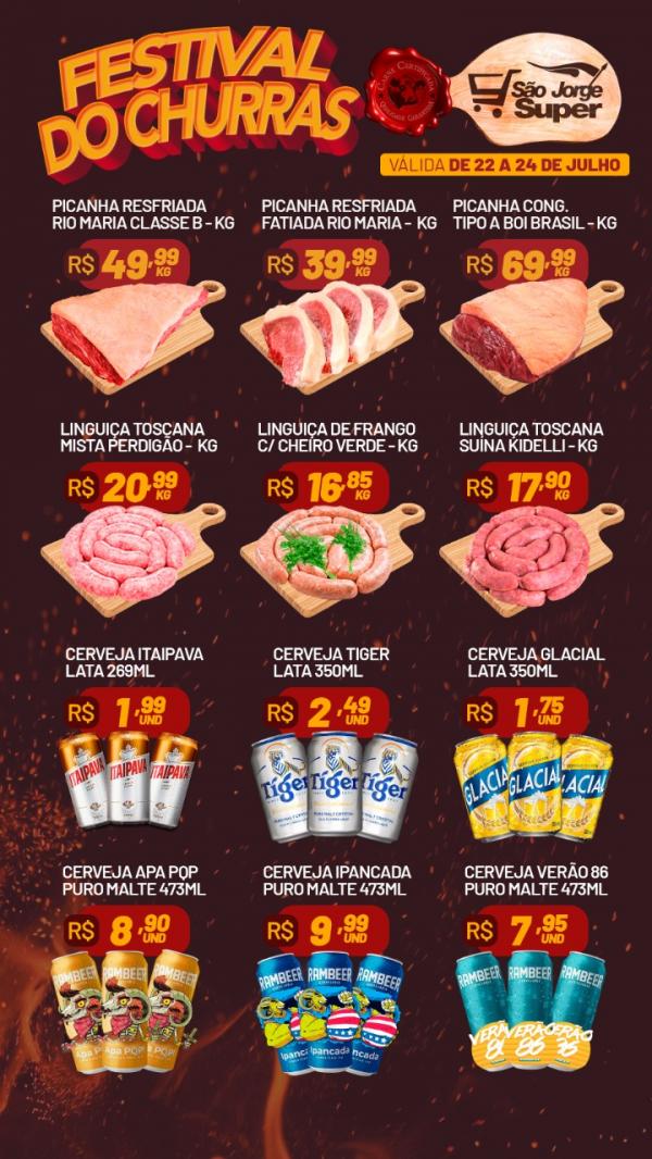 Confira as ofertas para o final de semana no São Jorge Supermercados(Imagem:Divulgação)