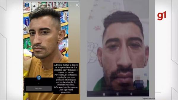 Adolescente de 12 anos é morto a tiros no interior do Piauí; polícia divulga foto de suspeito.(Imagem:Montagem g1)