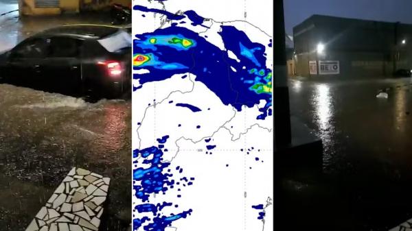 Chuva: acumulado de 94mm em cidade no PI e previs&atilde;o para dia 24 e 25 de dezembro.(Imagem:Reprodu&ccedil;&atilde;o/Montagem G1)