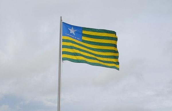 Lei torna obrigatória exibição da bandeira do Piauí em prédios públicos.(Imagem:Reprodução)