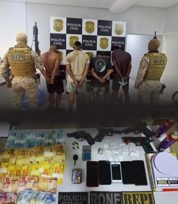 Polícia Militar desarticula grupo criminoso e apreende armas, drogas e simulacros em Floriano(Imagem:Reprodução/Instagram)