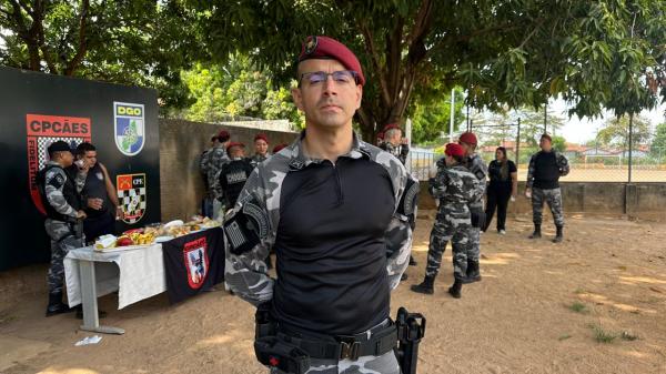 Capitão Rafael Frota, comandante do CPCães.(Imagem:Divulgação)