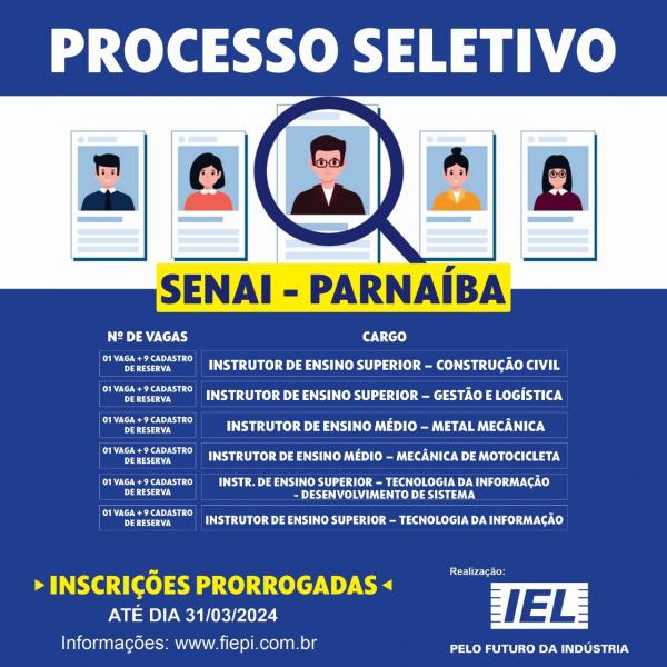 SENAI Parnaíba(Imagem:Divulgação)