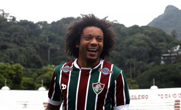 Marcelo em visita ao Fluminense em 2016: lateral está empolgado.(Imagem:Nelson Perez / Fluminense FC)