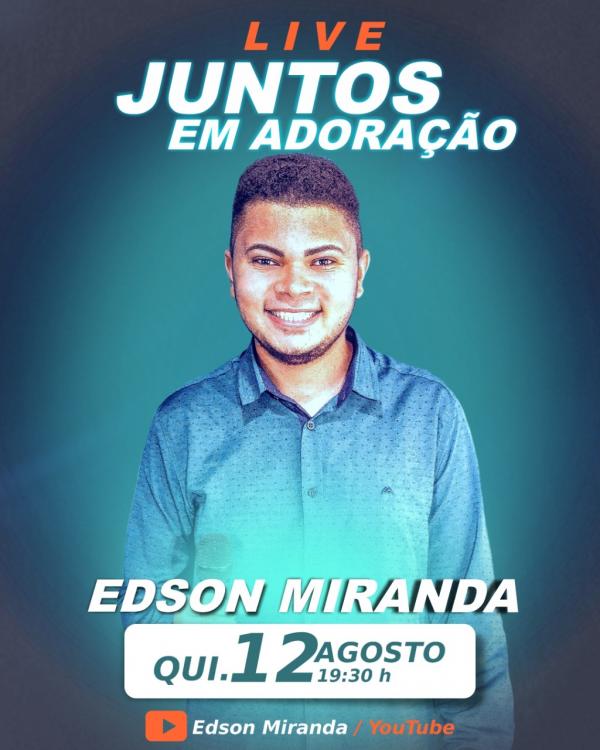 3ª live ?Juntos em Adoração? será realizada no dia 12 de agosto(Imagem:Divulgação)