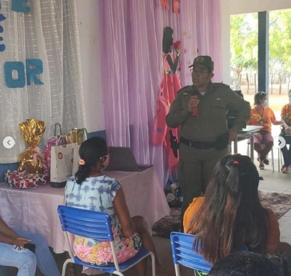 PROERD e Conselho Tutelar realizam palestra em escola da zona rural de Floriano.(Imagem:Reprodução/Instagram)