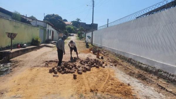 Infraestrutura de Floriano recupera danos nas ruas provocados por chuva intensa(Imagem:Secom)