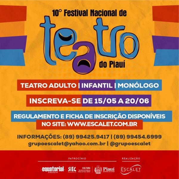 Dada a largada para 10ª edição do Festival Nacional de Teatro do Piauí(Imagem:Divulgação)
