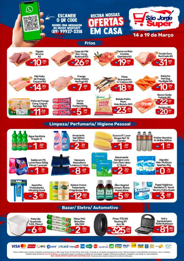 Semana do Consumidor é no São Jorge Super: de 14 à 19 de março ofertas e promoções para aproveitar.(Imagem:Divulgação)