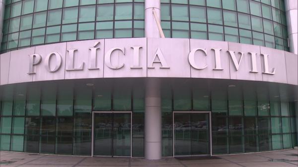 Fachada da sede da Polícia Civil do DF.(Imagem:TV Globo/Reprodução)